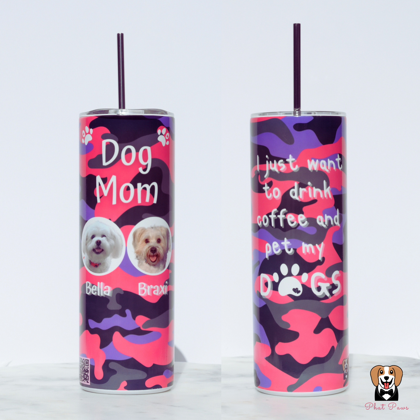20oz Skinny Tumbler (Personalized With Your Pet's Photo)