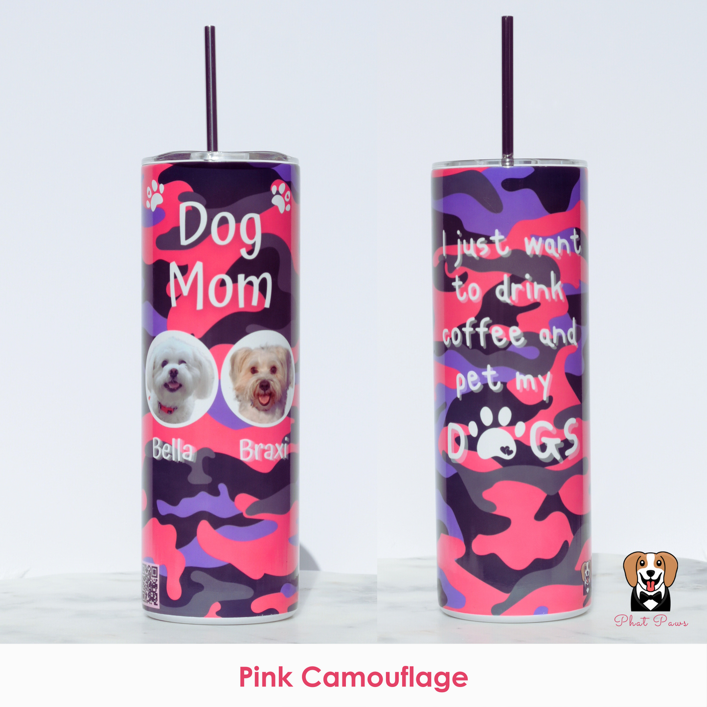 20oz Skinny Tumbler (Personalized With Your Pet's Photo)