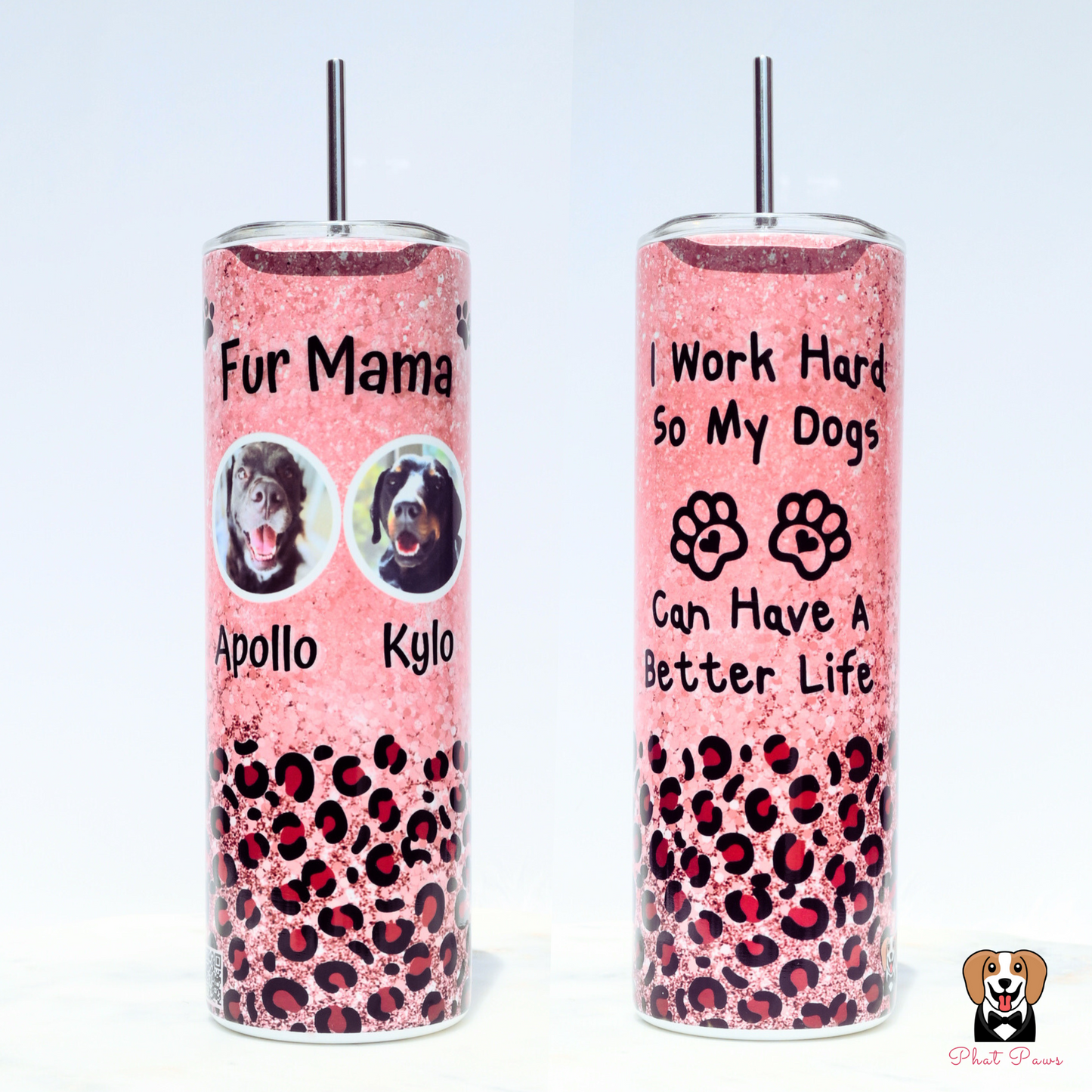 20oz Skinny Tumbler (Personalized With Your Pet's Photo)