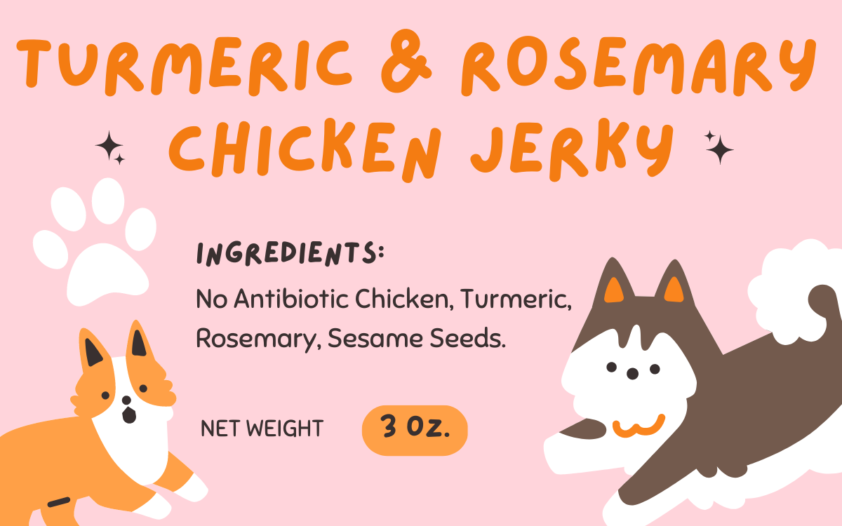 Turmeric & Rosemary Chicken Jerky