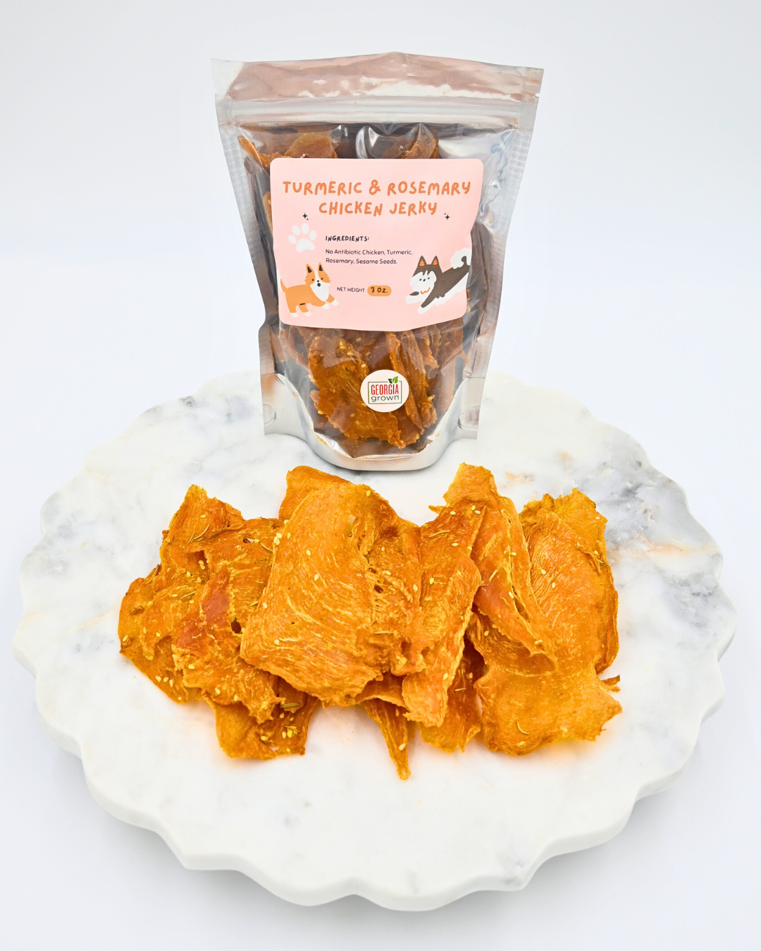 Turmeric & Rosemary Chicken Jerky