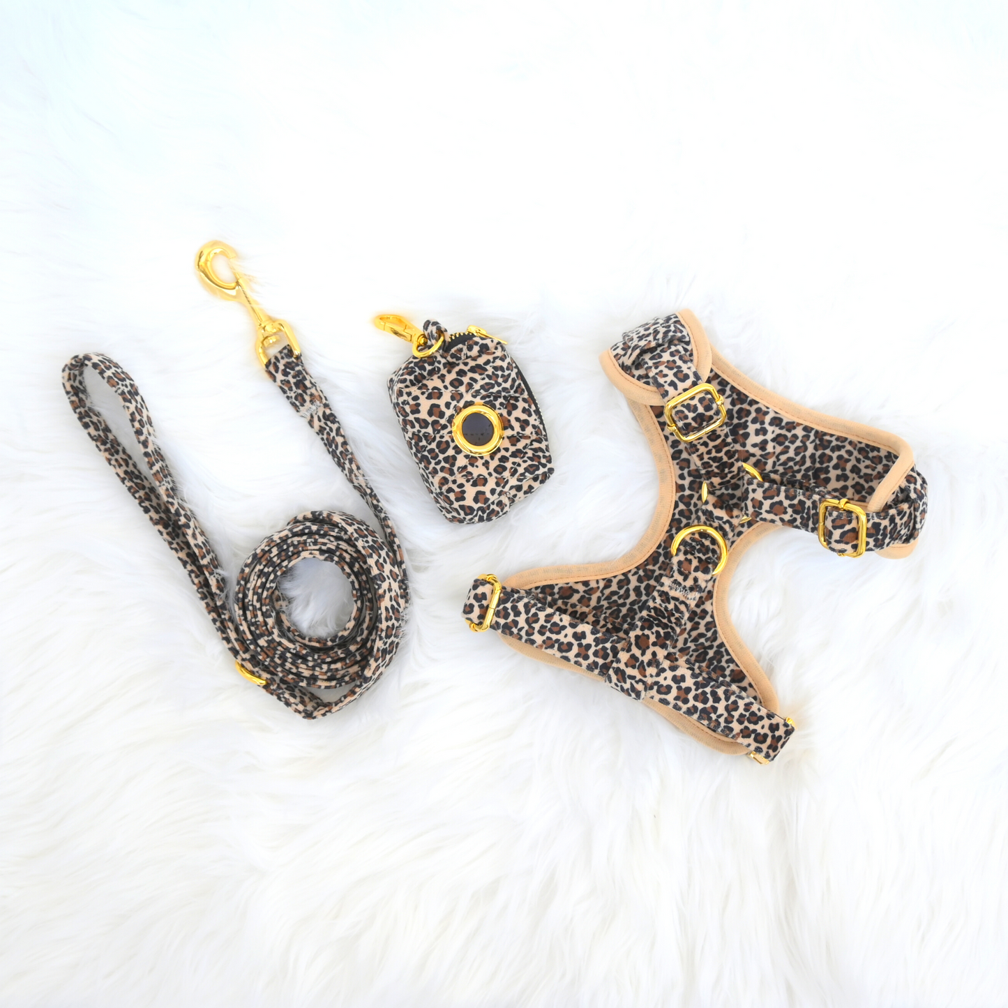 Leopard Print Harness Set for Small and Large Pets