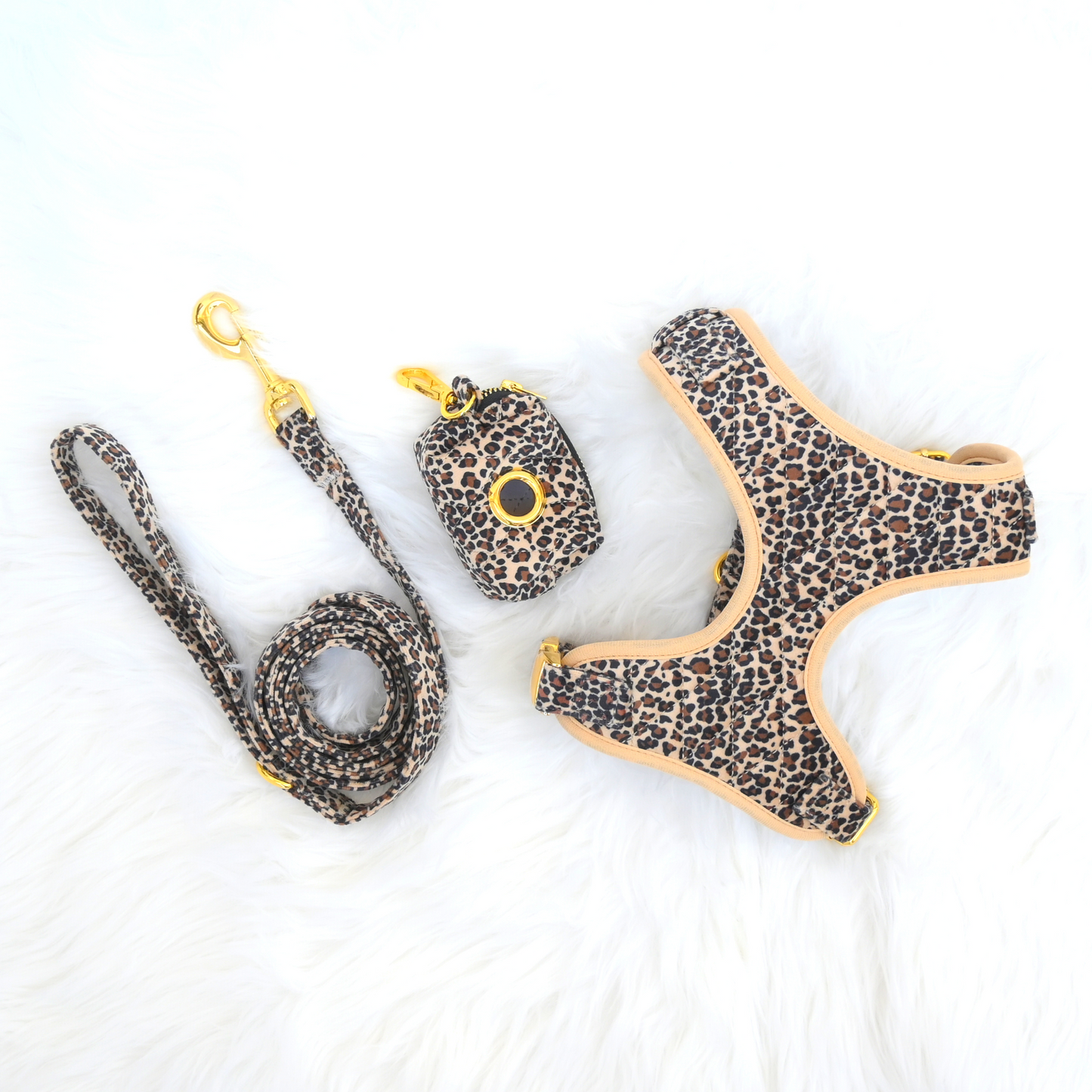 Leopard Print Harness Set for Small and Large Pets