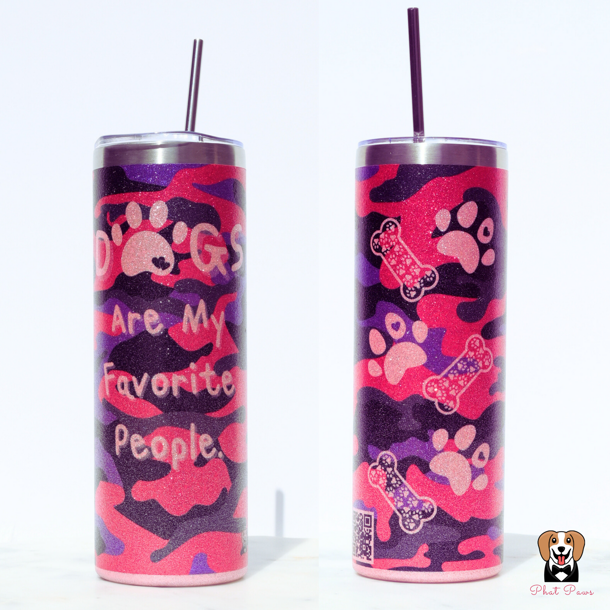 Tumbler Pink limited edition 20oz plastic straw cup set