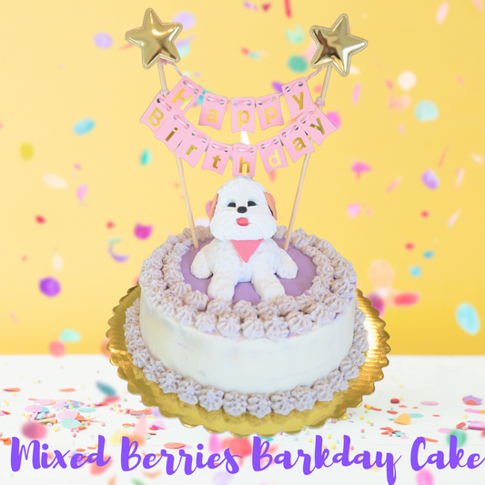 Mixed Berry Barkday Cake